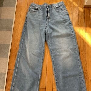 Madewell perfect vintage wide leg jeans in airy denim